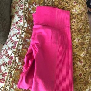 Hot pink gym shark leggings size small